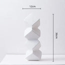 GobekUsa Geometric Square Sculpture Stack Figurine Home Decoration Accessory