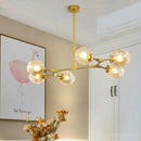GobekUsa Glass Black/Gold Pendant LED Lights for Living Room Bedroom - Luminaire Suspendu