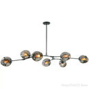 GobekUsa Glass Black/Gold Pendant LED Lights for Living Room Bedroom - Luminaire Suspendu