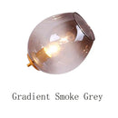 GobekUsa Glass Black/Gold Pendant LED Lights for Living Room Bedroom - Luminaire Suspendu