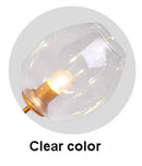 GobekUsa Glass Black/Gold Pendant LED Lights for Living Room Bedroom - Luminaire Suspendu