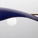 GobekUsa Glass Bubble Chandelier LED Nordic Design for Home Room in Blue