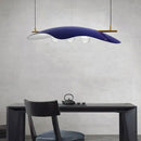 GobekUsa Glass Bubble Chandelier LED Nordic Design for Home Room in Blue