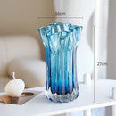 GobekUsa Blue Glass Hydroponic Vase: Modern Desk Floral Decor & Room Aesthetic