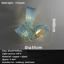 GobekUsa Blue Glass LED Pendant Lamps: Modern Chandelier Lighting for Hallway, Bedroom, Living Room