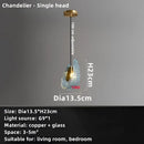 GobekUsa Blue Glass LED Pendant Lamps: Modern Chandelier Lighting for Hallway, Bedroom, Living Room