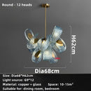 GobekUsa Blue Glass LED Pendant Lamps: Modern Chandelier Lighting for Hallway, Bedroom, Living Room