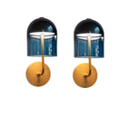 GobekUsa Blue Glass Wall Lamp: Luxury Room Decor Light Fixture