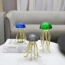 GobekUsa Crystal Jellyfish Sculpture - Marine Organism Figurine for Home Decor