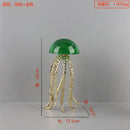 GobekUsa Crystal Jellyfish Sculpture - Marine Organism Figurine for Home Decor