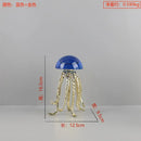 GobekUsa Crystal Jellyfish Sculpture - Marine Organism Figurine for Home Decor