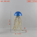 GobekUsa Crystal Jellyfish Sculpture - Marine Organism Figurine for Home Decor