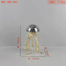 GobekUsa Crystal Jellyfish Sculpture - Marine Organism Figurine for Home Decor