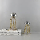 GobekUsa Crystal Jellyfish Sculpture - Marine Organism Figurine for Home Decor