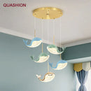 GobekUsa Dolphin Chandelier: Modern Luxury Pendant Light for Living Room and Children's Bedroom