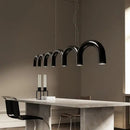 GobekUsa Blue Metal Arch Chandelier Pendant Light - Modern Design for Home Décor