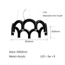 GobekUsa Blue Metal Arch Chandelier Pendant Light - Modern Design for Home Décor