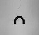 GobekUsa Blue Metal Arch Chandelier Pendant Light - Modern Design for Home Décor
