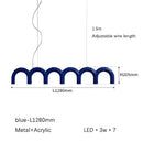 GobekUsa Blue Metal Arch Chandelier Pendant Light - Modern Design for Home Décor