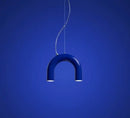 GobekUsa Blue Metal Arch Chandelier Pendant Light - Modern Design for Home Décor