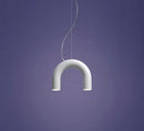 GobekUsa Blue Metal Arch Chandelier Pendant Light - Modern Design for Home Décor