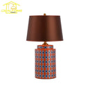 GobekUsa Blue/Orange Ceramic Table Lamp LED E27 Modern Minimalist Desk Light