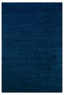 Modern Blue Solid Design Hand Loomed Wool Area Rug