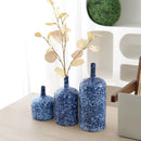 GobekUsa Blue Ceramic Vase Porcelain Pot Flower Arrangement Home Decor Accessories