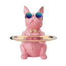 GobekUsa Bulldog Storage Tray Coin Bank Key Holder Modern Statue Figurine