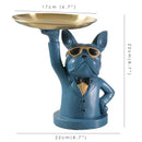 GobekUsa Bulldog Storage Tray Coin Bank Key Holder Modern Statue Figurine