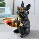 GobekUsa Bulldog Storage Tray Coin Bank Key Holder Modern Statue Figurine