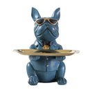 GobekUsa Bulldog Storage Tray Coin Bank Key Holder Modern Statue Figurine