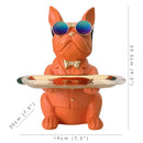 GobekUsa Bulldog Storage Tray Coin Bank Key Holder Modern Statue Figurine