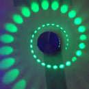 GobekUsa 3D Whirling Wall Light Kit with RGB Color-Changing Metal Wine Pub LED Sconce Lamp