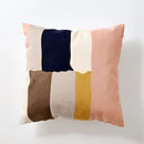 Modern blue & white embroidered geometric cotton cushion cover bedroom by Decorbites
