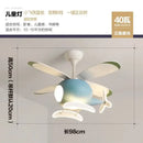 GobekUsa Kids' Helicopter Ceiling Fan with LED Light Chandelier - Modern Aircraft Design