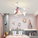 GobekUsa Kids' Helicopter Ceiling Fan with LED Light Chandelier - Modern Aircraft Design