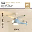 GobekUsa Kids' Helicopter Ceiling Fan with LED Light Chandelier - Modern Aircraft Design