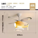 GobekUsa Kids' Helicopter Ceiling Fan with LED Light Chandelier - Modern Aircraft Design