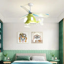 GobekUsa Kids' Helicopter Ceiling Fan with LED Light Chandelier - Modern Aircraft Design