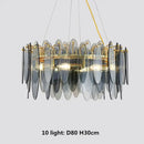 GobekUsa Gold Metal Chain LED Pendant Lights for Modern Luxury Living Room