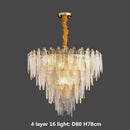 GobekUsa Gold Metal Chain LED Pendant Lights for Modern Luxury Living Room