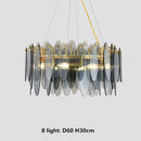 GobekUsa Gold Metal Chain LED Pendant Lights for Modern Luxury Living Room