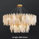 GobekUsa Gold Metal Chain LED Pendant Lights for Modern Luxury Living Room