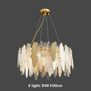 GobekUsa Gold Metal Chain LED Pendant Lights for Modern Luxury Living Room