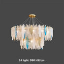 GobekUsa Gold Metal Chain LED Pendant Lights for Modern Luxury Living Room