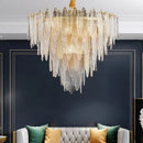GobekUsa Gold Metal Chain LED Pendant Lights for Modern Luxury Living Room