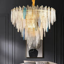 GobekUsa Gold Metal Chain LED Pendant Lights for Modern Luxury Living Room