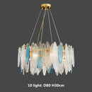 GobekUsa Gold Metal Chain LED Pendant Lights for Modern Luxury Living Room
