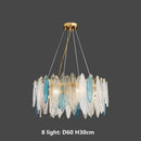 GobekUsa Gold Metal Chain LED Pendant Lights for Modern Luxury Living Room